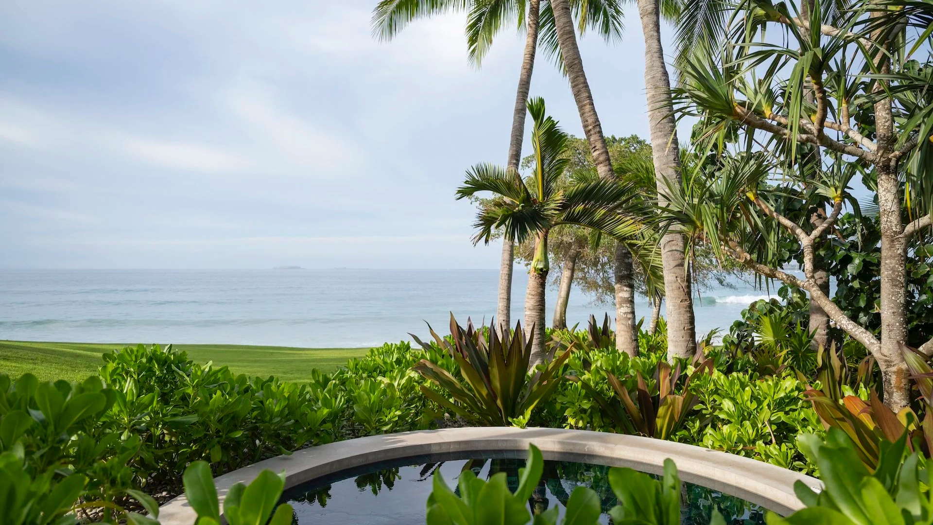 Candlelit courtyard at the Private Estate — Ranchos Estates, Punta Mita