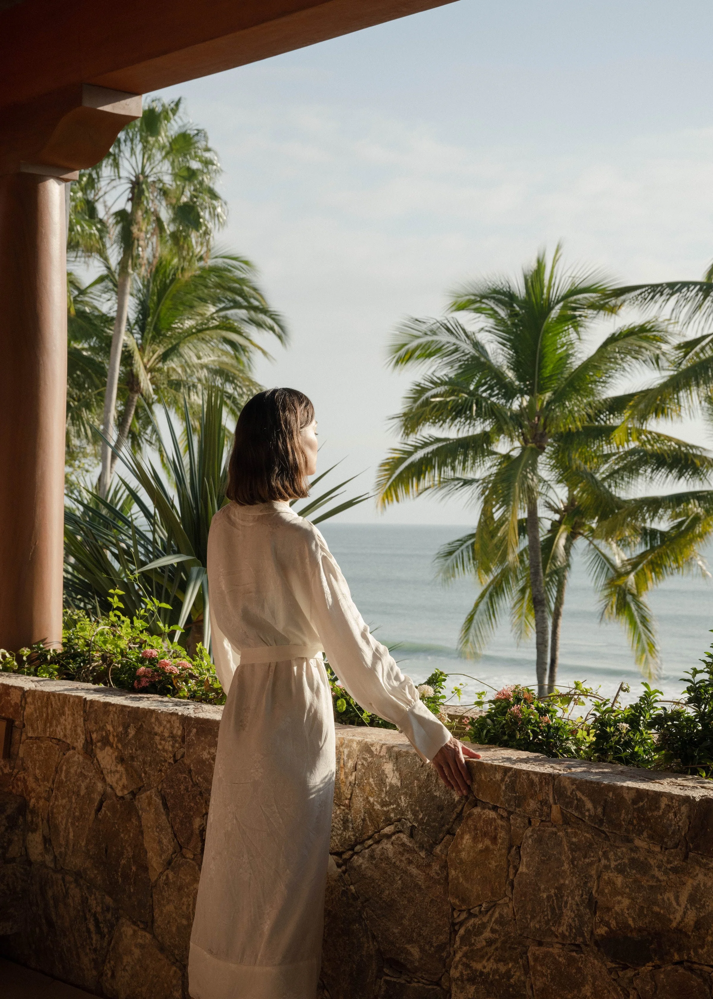 Oceanfront fire-pit lounge at the Private Estate — Ranchos Estates, Punta Mita