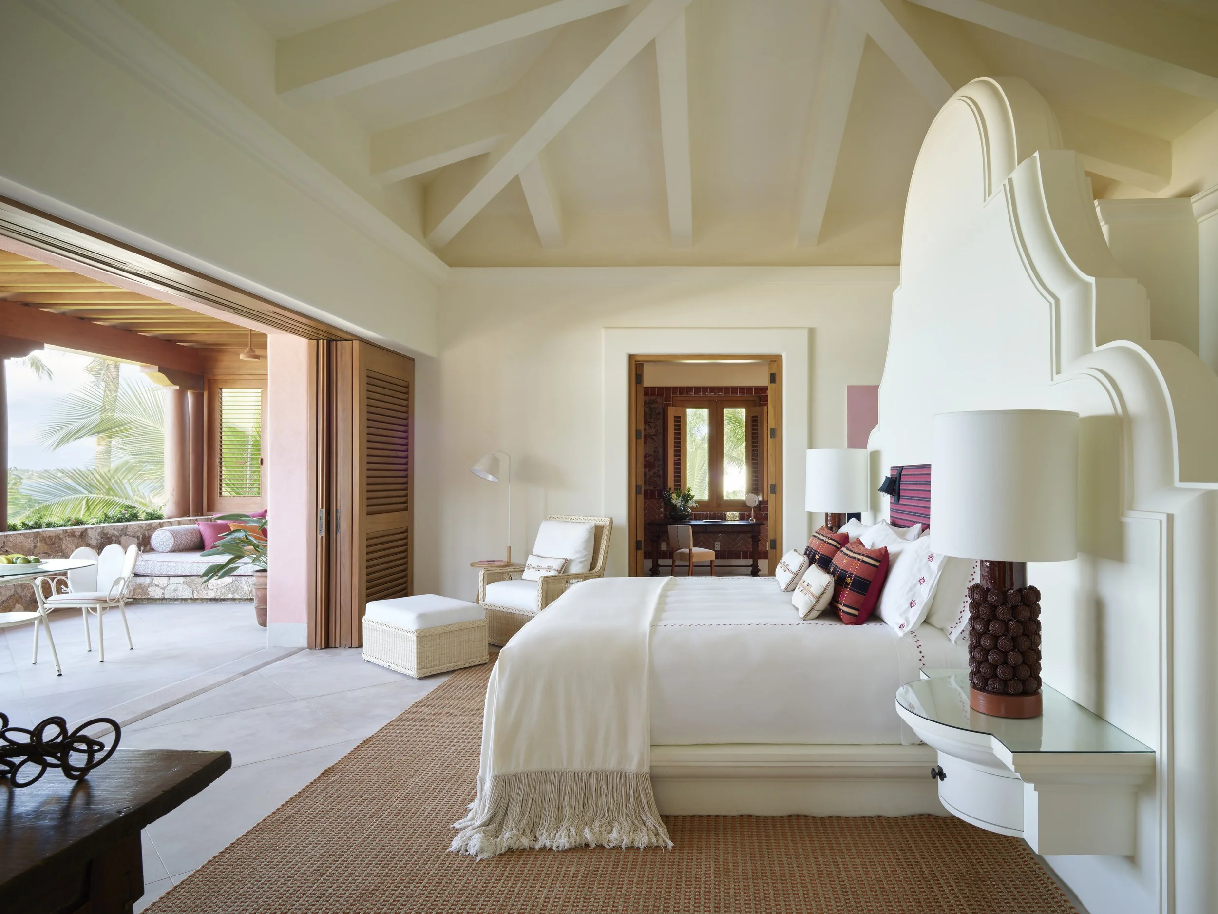 Palm trees framing the Private Estate — Ranchos Estates, Punta Mita
