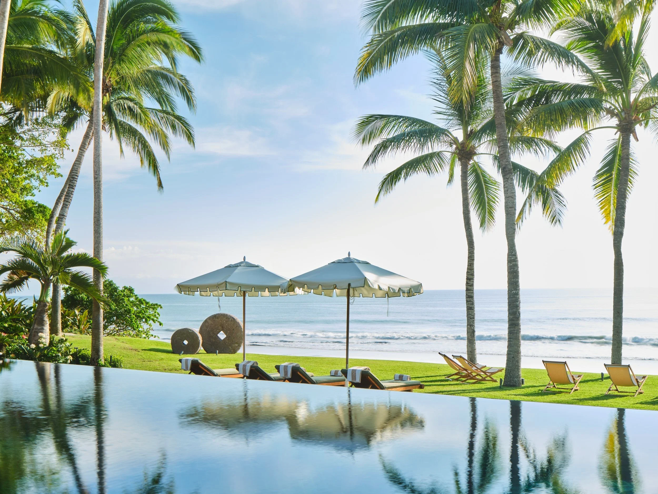 Dining table set for guests at the Private Estate — Ranchos Estates, Punta Mita