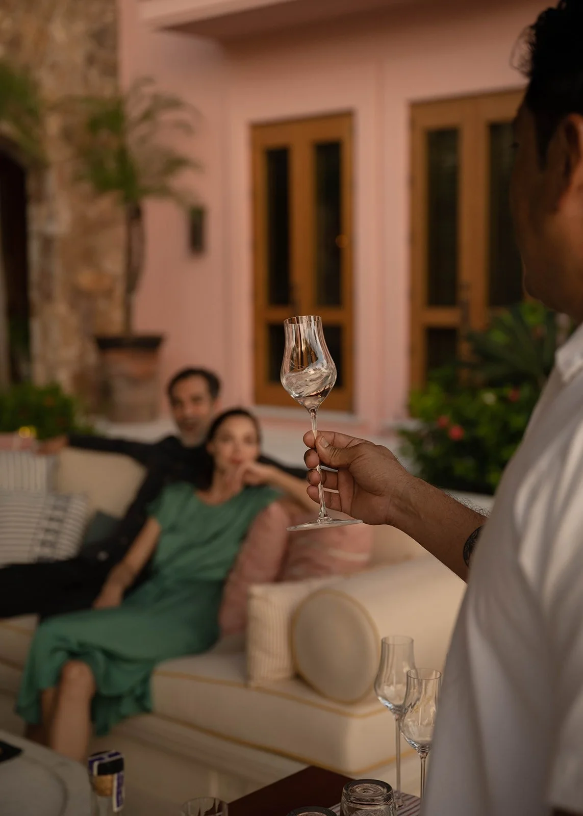 Lounge detail at the Private Estate — Ranchos Estates, Punta Mita